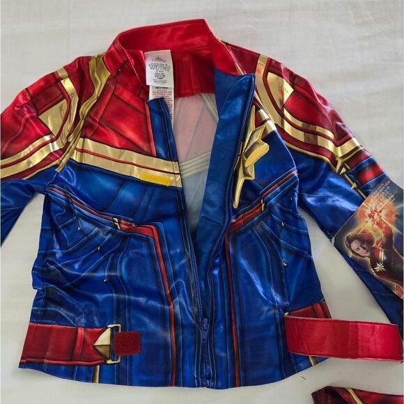Disney Captain Marvel Costume Tweens NWT Girls Superhero Fancy Deluxe Halloween - Picture 4 of 16